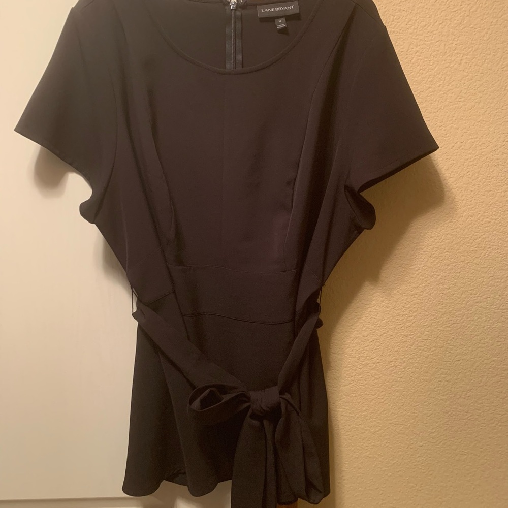 Lane Bryant Black Peplum Top